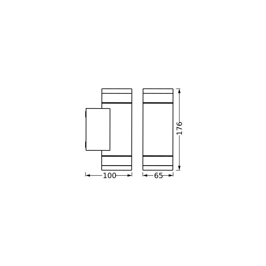 Ledvance - Vonkajšie nástenné svietidlo IVE 2xGU10/35W/230V IP65
