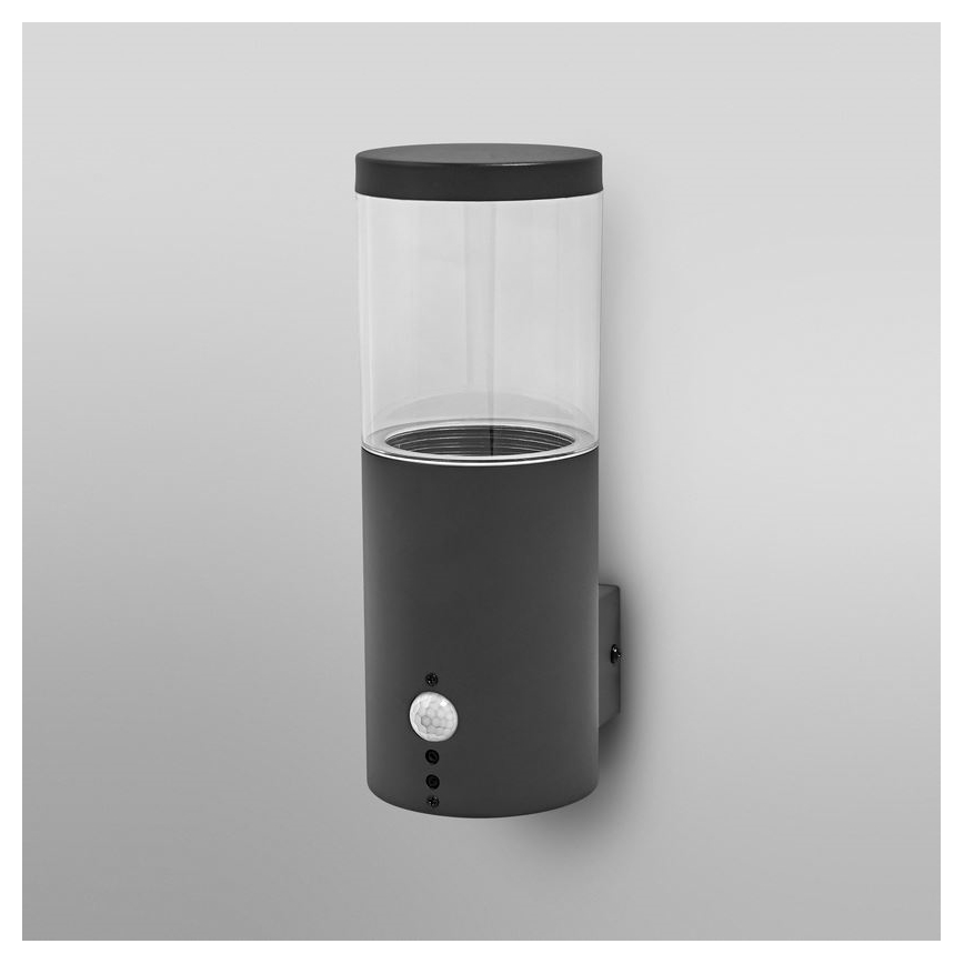 Ledvance - Vonkajšie nástenné svietidlo so senzorom EBRO 1xE27/20W/230V IP44