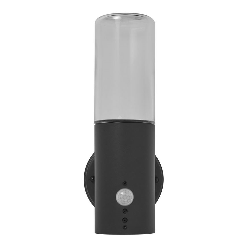 Ledvance - Vonkajšie nástenné svietidlo so senzorom FIGO CYLINDER 1xE27/20W/230V