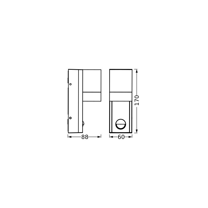 Ledvance - Vonkajšie nástenné svietidlo so senzorom ISIDOR 1xGU10/35W/230V IP65