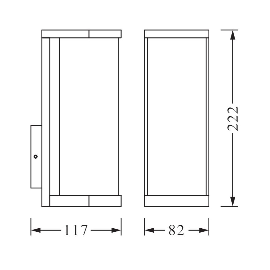 Ledvance - Vonkajšie nástenné svietidlo TUBULAR 1xE27/60W/230V IP44
