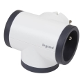 Legrand 049436 - Rozbočovacia zásuvka otočná 3Z Typ E biela/čierna