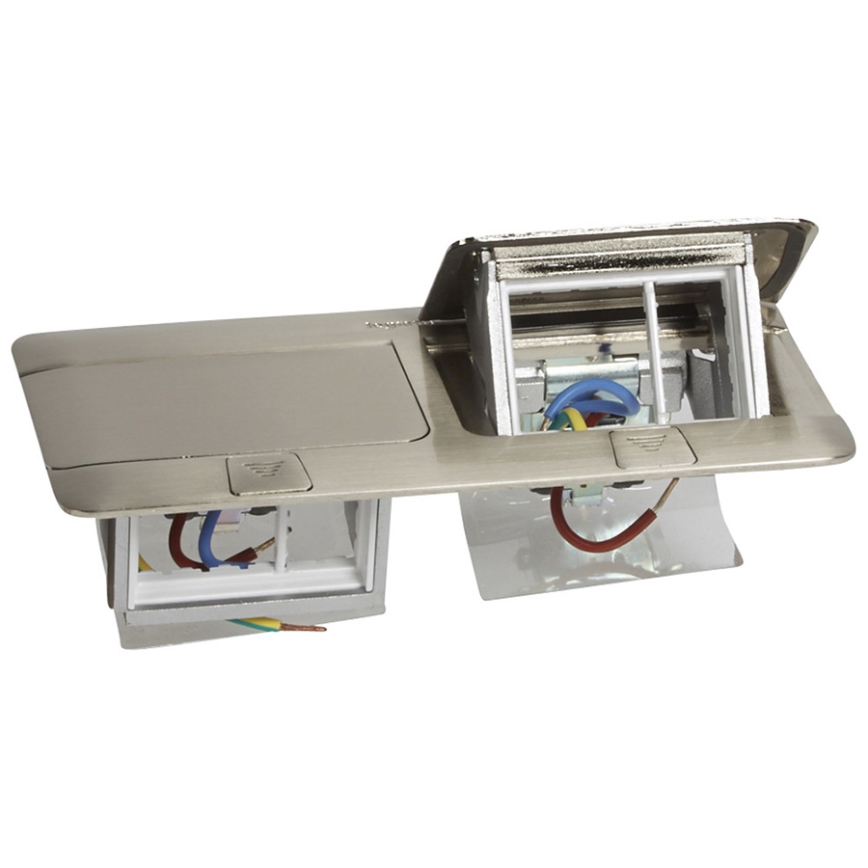 Legrand 54023 - Zásuvkový rámček pre dosku stolu POP-UP 2x4M nerez