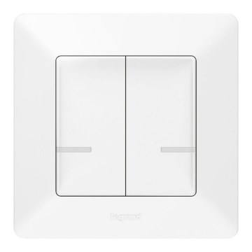 Legrand 752187- Inteligentný bezdrôtový spínač 2-tlačidlový VALENA 1xCR2032 Wi-Fi IP40