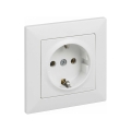 Legrand - Domáca zásuvka SCHUKO s rámčekom SUNO 250V biela
