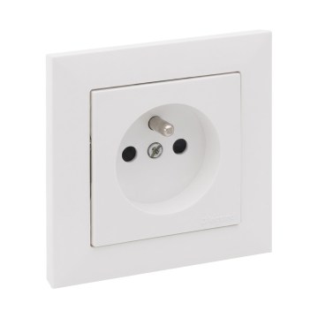 Legrand - Domová zásuvka s rámčekom SUNO 250V biela