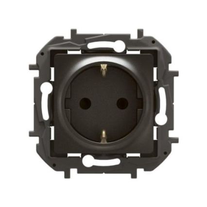 Legrand - Domová zásuvka SCHUKO bez rámika NILOE 250V čierna