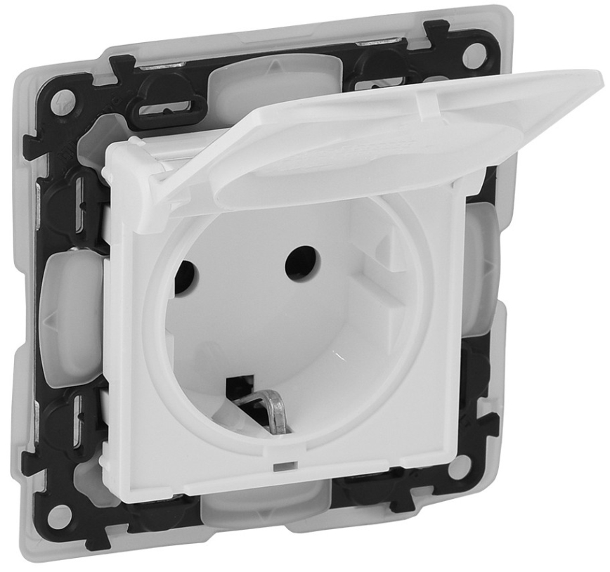 Legrand - Domová zásuvka SCHUKO s rámikom VALENA LIFE 250V IP44 biela