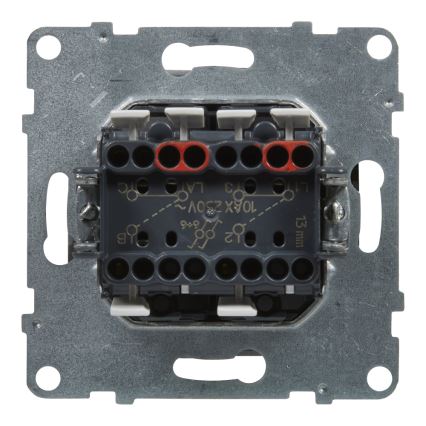 Legrand - Dvojitý schodiskový vypínač č. 6+6 bez rámčeka SUNO biely