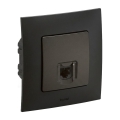 Legrand - Ethernetová zásuvka RJ45 s rámčekom NILOE čierna