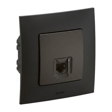 Legrand - Ethernetová zásuvka RJ45 s rámčekom NILOE čierna