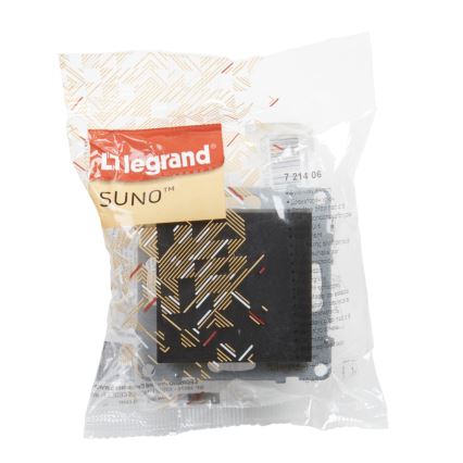 Legrand - Schodiskový vypínač č. 6 bez rámčeka SUNO čierna