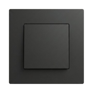 Legrand - Schodiskový vypínač č. 6 s rámčekom NILOE STEP čierna