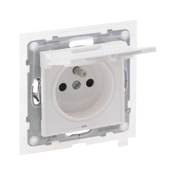 Legrand - Vonkajšia domová zásuvka bez rámčeka NILOE STEP 250V IP44 biela