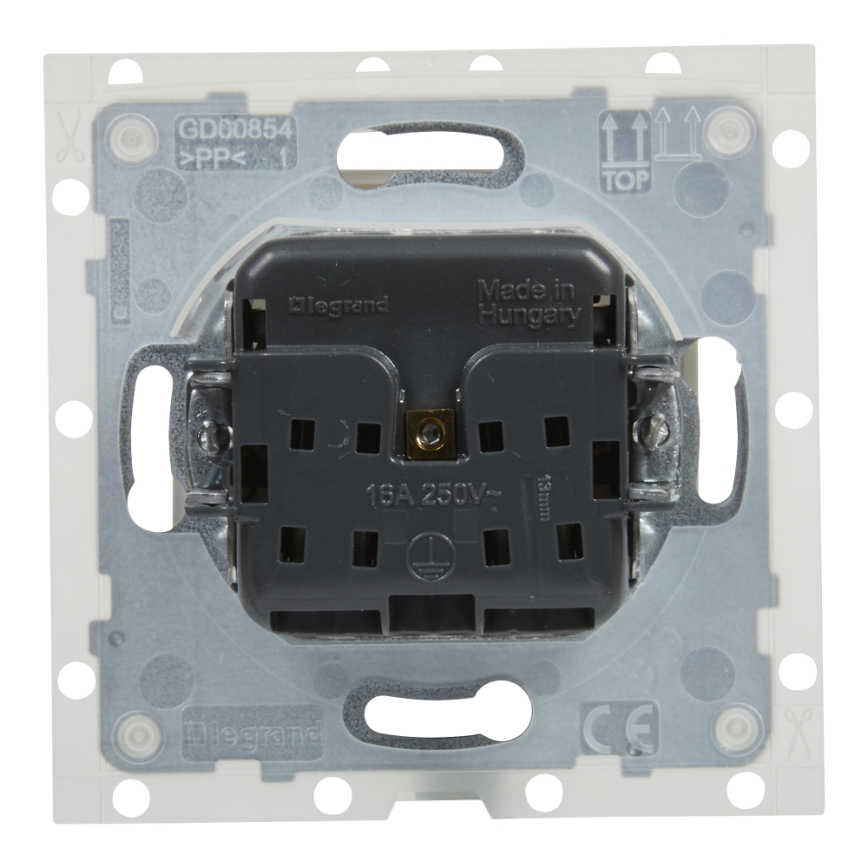 Legrand - Vonkajšia domová zásuvka bez rámčeka NILOE STEP 250V IP44 biela