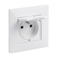 Legrand - Vonkajšia zásuvka s rámikom NILOE STEP 250V IP44 biela