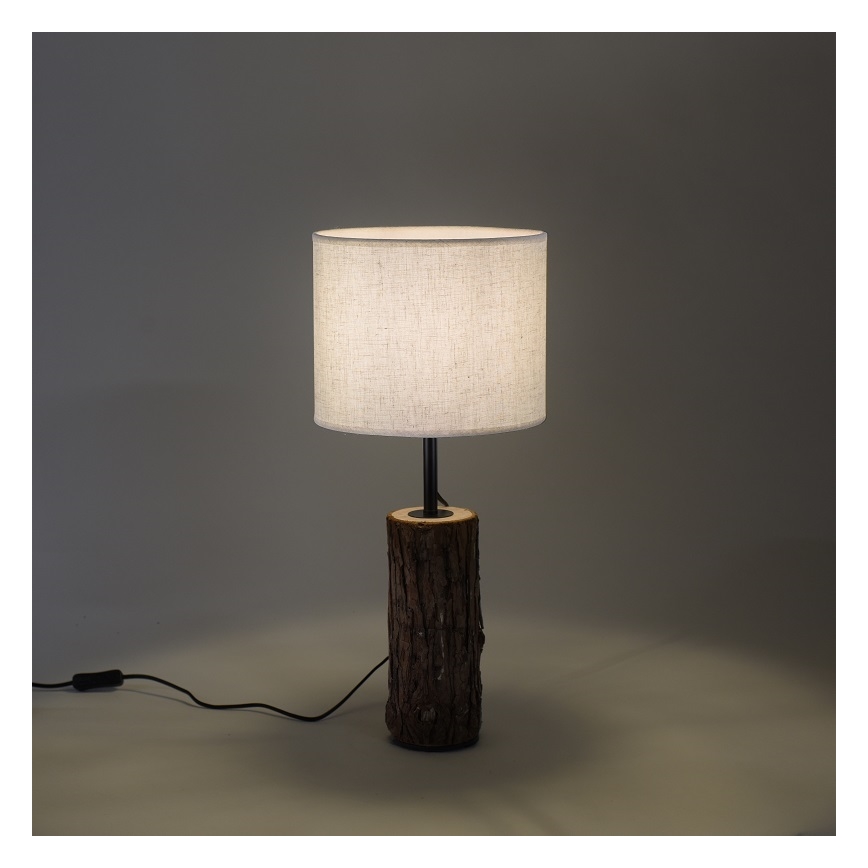 Leuchten Direkt 11233-79 - Stolná lampa BARK 1xE27/40W/230V drevo