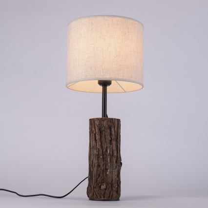 Leuchten Direkt 11233-79 - Stolná lampa BARK 1xE27/40W/230V drevo