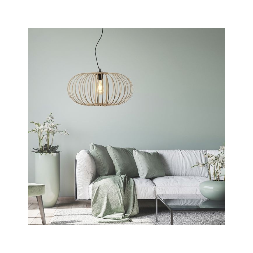 Leuchten Direkt 11409-79 - Luster na lanku RACOON 1xE27/40W/230V bambus