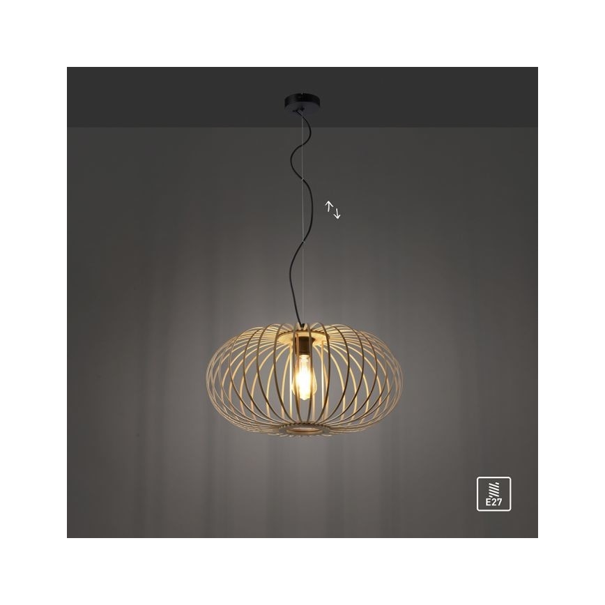 Leuchten Direkt 11409-79 - Luster na lanku RACOON 1xE27/40W/230V bambus