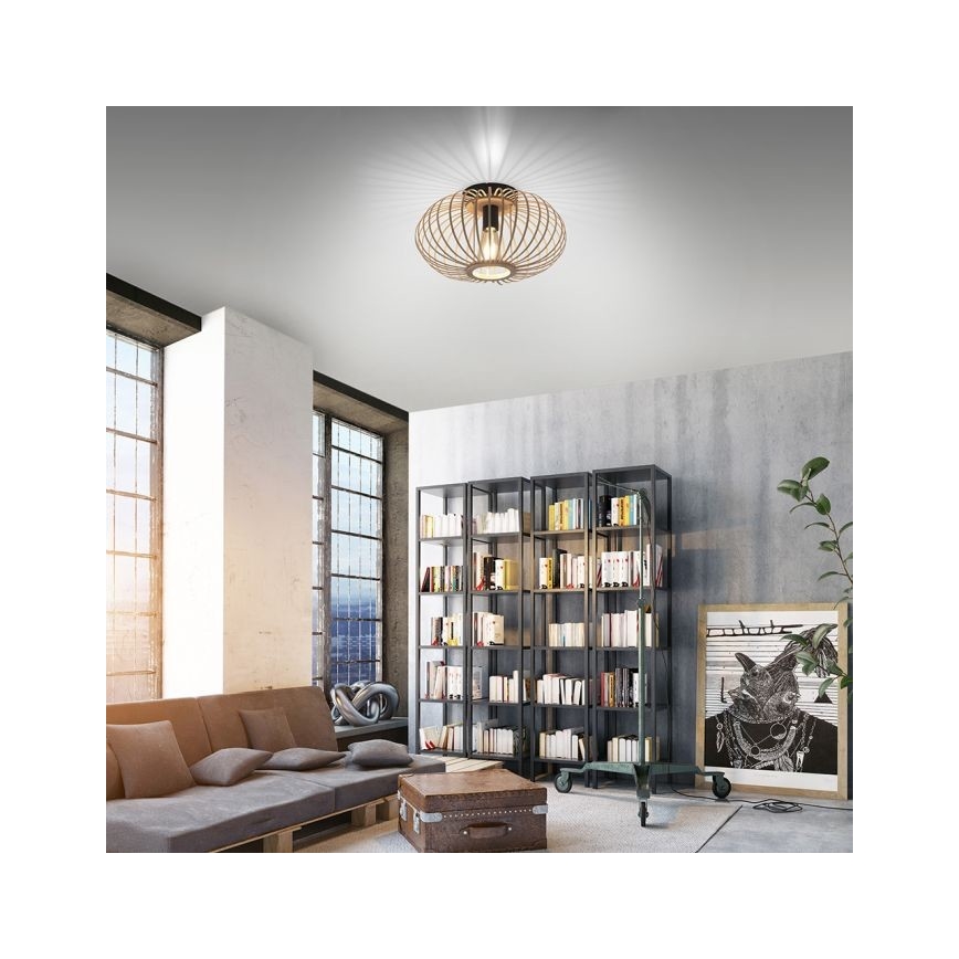 Leuchten Direkt 11410-79 - Prisadený luster RACOON 1xE27/40W/230V pr. 40 cm bambus