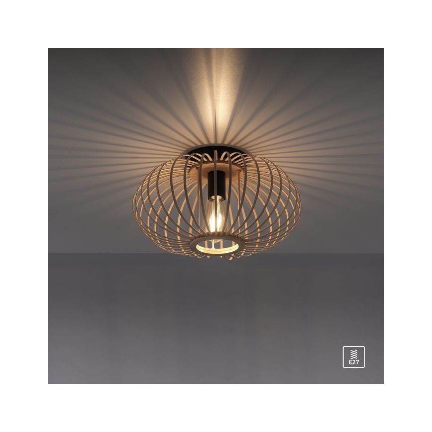 Leuchten Direkt 11410-79 - Prisadený luster RACOON 1xE27/40W/230V pr. 40 cm bambus