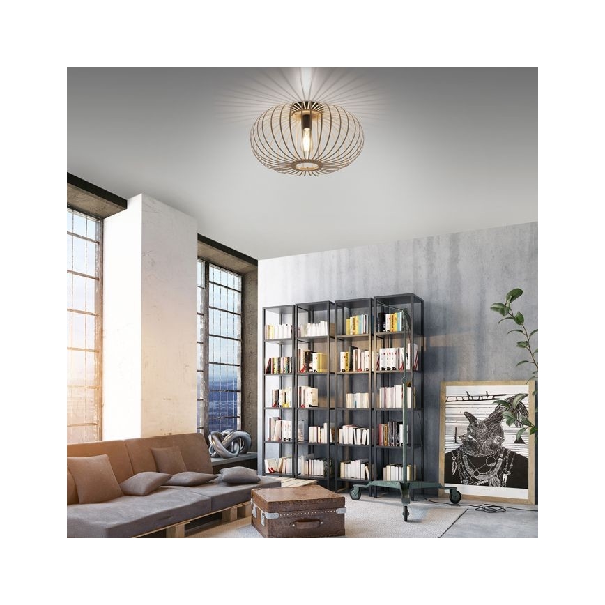 Leuchten Direkt 11411-79 - Prisadený luster RACOON 1xE27/40W/230V pr. 50 cm bambus