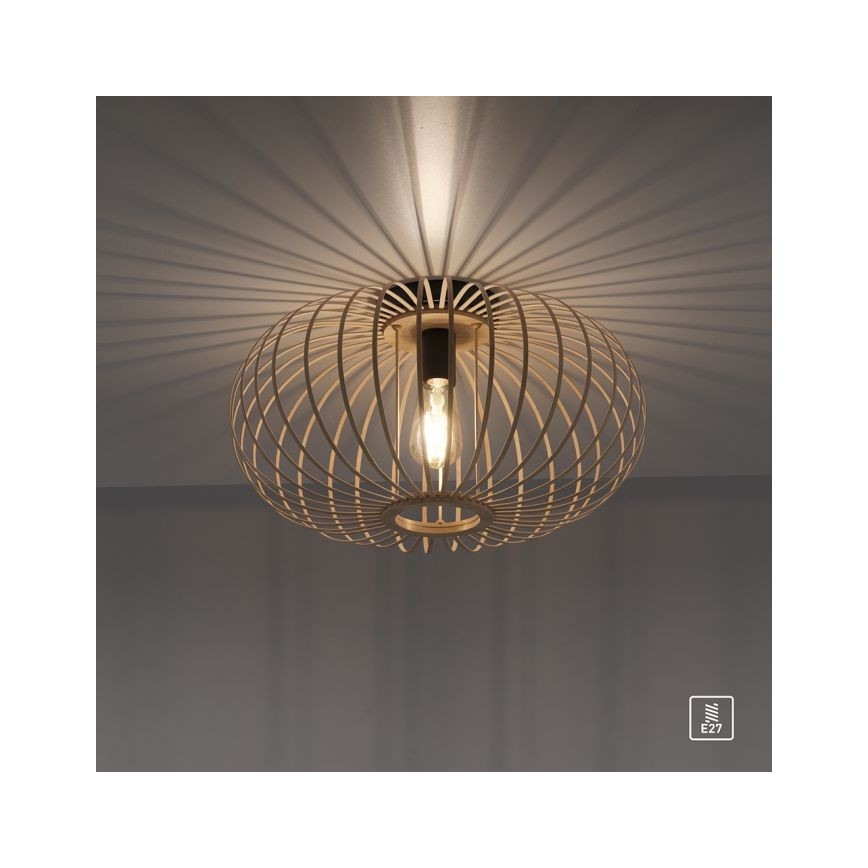 Leuchten Direkt 11411-79 - Prisadený luster RACOON 1xE27/40W/230V pr. 50 cm bambus