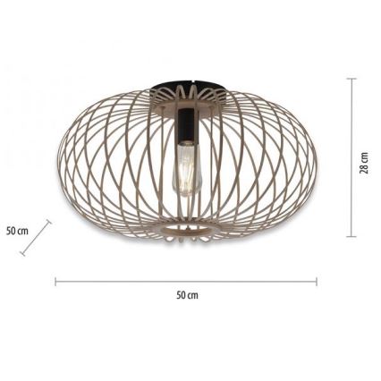 Leuchten Direkt 11411-79 - Prisadený luster RACOON 1xE27/40W/230V pr. 50 cm bambus