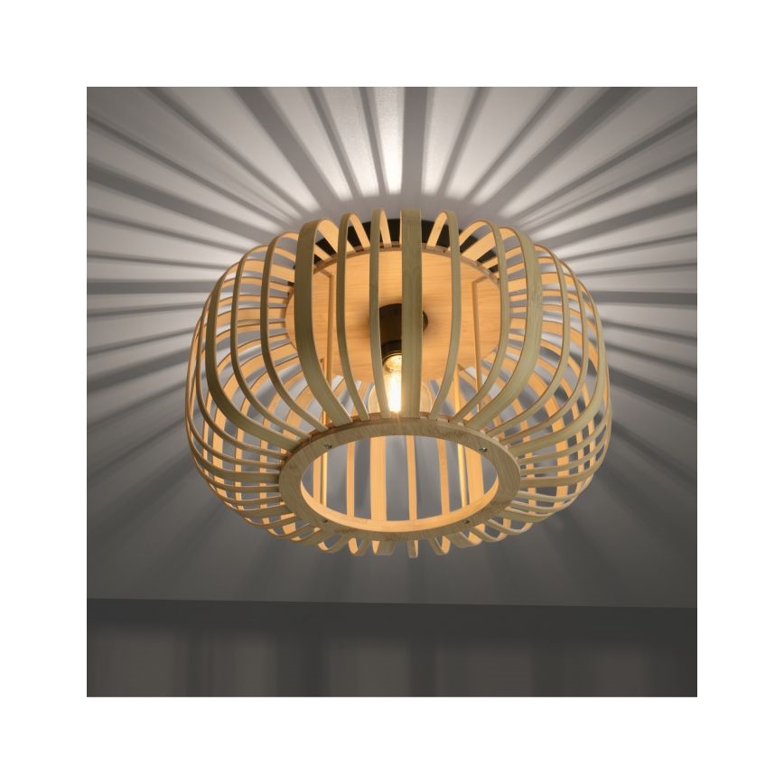 Leuchten Direkt 11412-79 - Prisadený luster RACOON 1xE27/40W/230V pr. 40 cm bambus