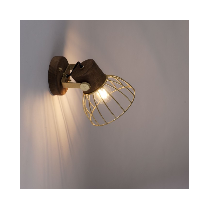 Leuchten Direkt 11486-60 - Nástenné bodové svietidlo ALAMI 1xE27/25W/230V mangovník