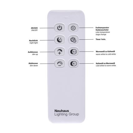 Leuchten Direkt 11535-55 - LED Stmievateľlný prisadený luster MALIK 1xLED/60W/230V + diaľkové ovládanie