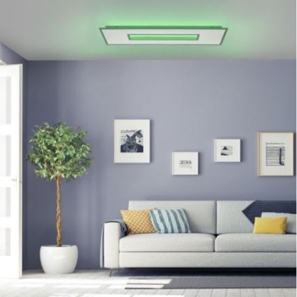Leuchten Direkt 11646-16 - LED RGB Stmievateľné stropné svietidlo RECESS 1xLED/41W/230V + 1xLED/7,5W + dálkové ovládání