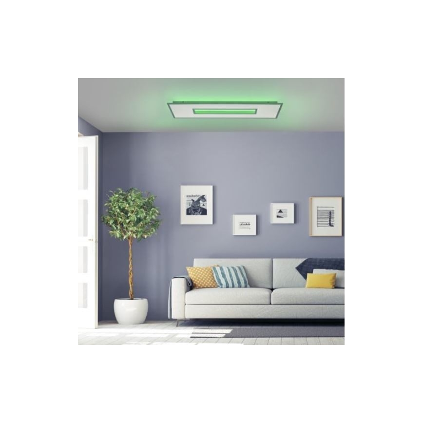 Leuchten Direkt 11646-16 - LED RGB Stmievateľné stropné svietidlo RECESS 1xLED/41W/230V + 1xLED/7,5W + dálkové ovládání
