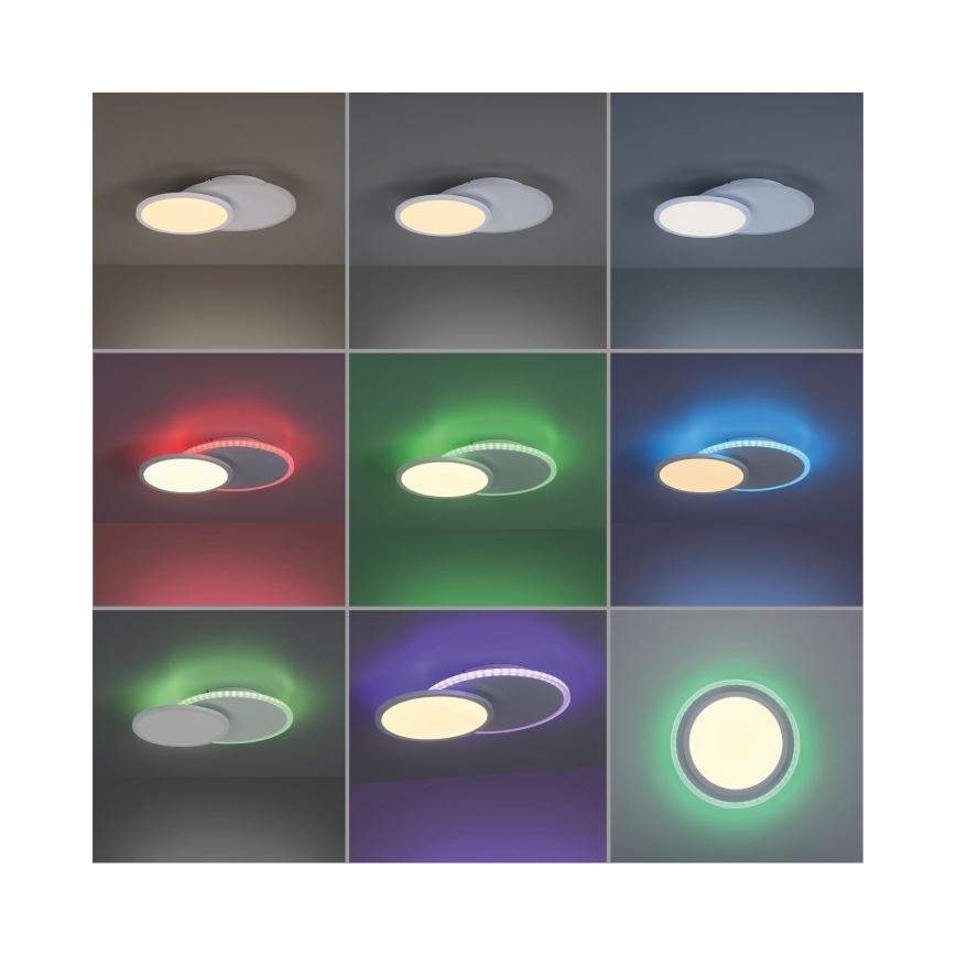 Leuchten Direkt 11662-16 - LED RGB Stmievateľné stropné svietidlo ARENDA LED/21W/230V + diaľkové ovládanie