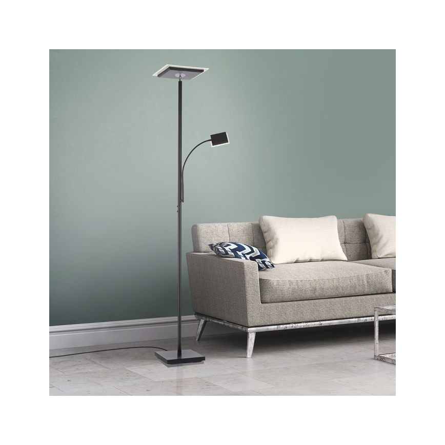 Leuchten Direkt 11710-18 - LED Stmievateľná stojacia lampa HANS LED/21,5W/230V + LED/4W