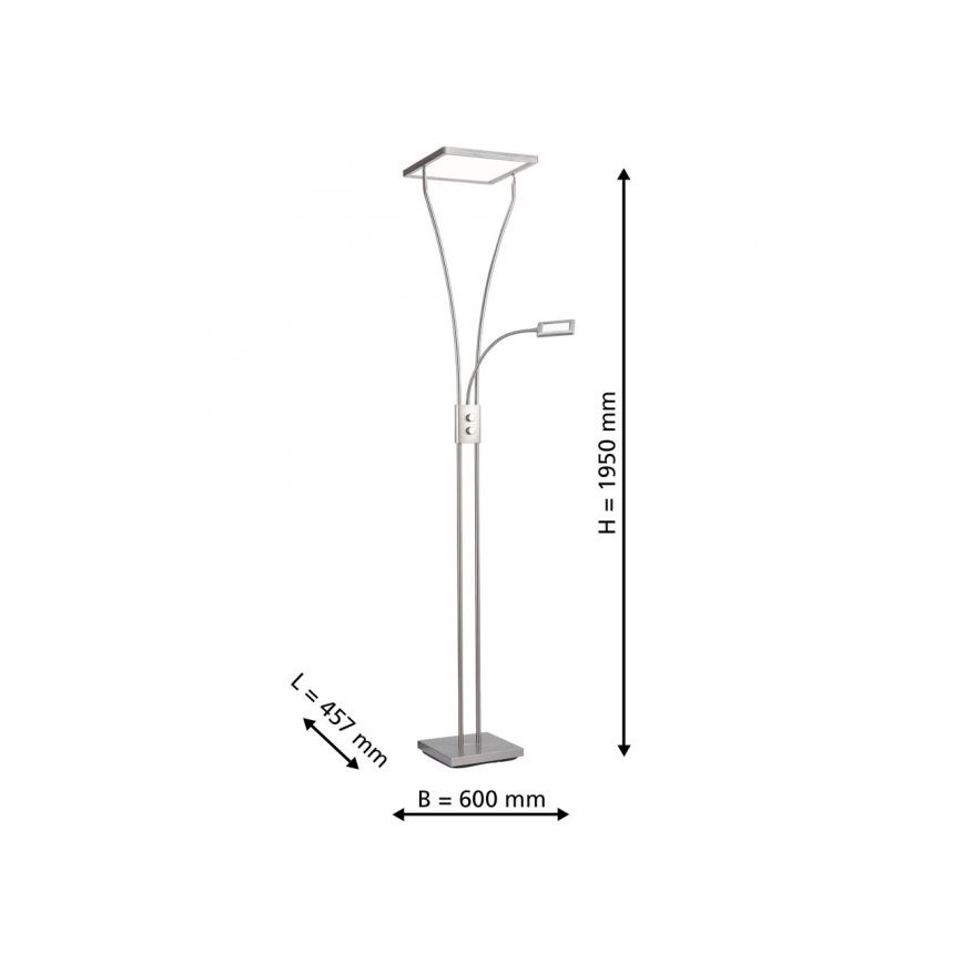 Leuchten Direkt 11722-55 - Stmievateľná LED lampa MARIAN LED/33,5W/230V + LED/3,6W