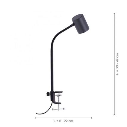 Leuchten Direkt 11940-13 - LED Stolná lampa s klipom TARIK 1xGU10/5W/230V