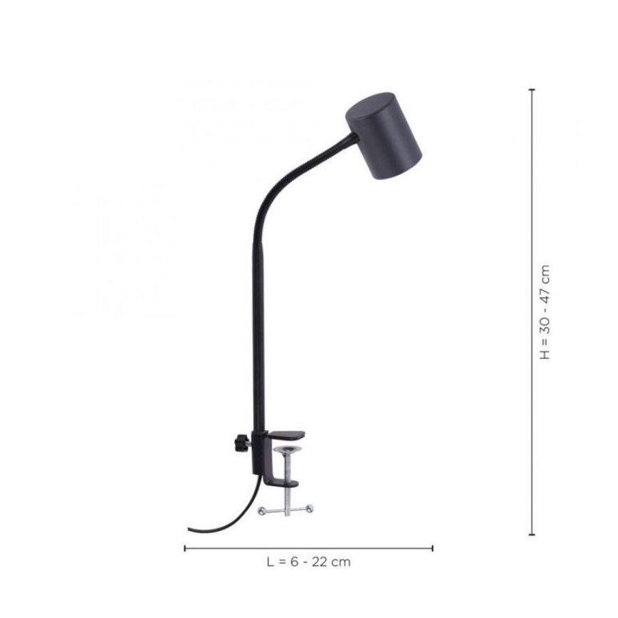 Leuchten Direkt 11940-13 - LED Stolná lampa s klipom TARIK 1xGU10/5W/230V