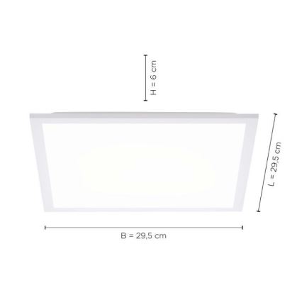 Leuchten Direkt 12200-16 - LED Stropné svietidlo FLAT LED/17W/230V