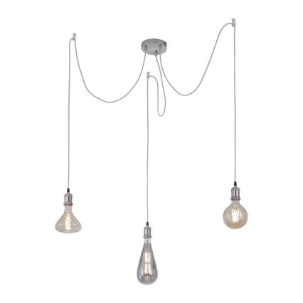 Leuchten Direkt 13571-55 - Luster na lanku DIY 3xE27/60W/230V pavúk matný chróm