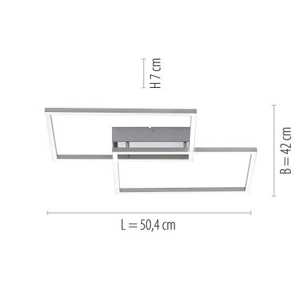 Leuchten Direkt 14018-55 - LED Stmievateľný prisadený luster IVEN 2xLED/15W/230V + diaľkové ovládanie