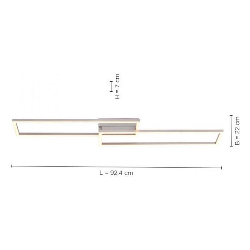 Leuchten Direkt 14023-55 - LED Stmievateľný prisadený luster IVEN 2xLED/15,1W/230V