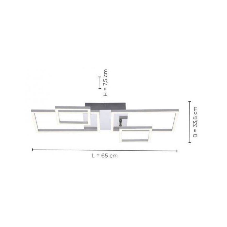 Leuchten Direkt 14030-55 - LED Prisadený luster IVEN 2xLED/12W/230V + 2xLED/5,5W