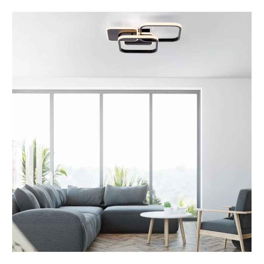 Leuchten Direkt 14117-18 - LED Stropné svietidlo SEVENT LED/36W/230V čierna