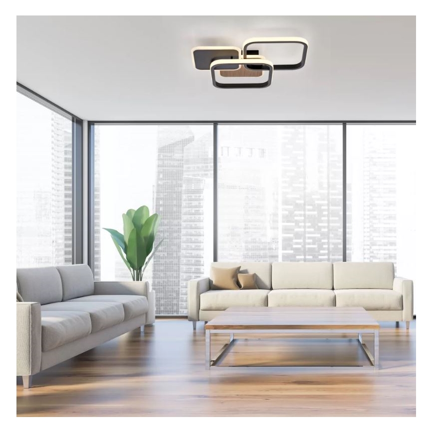 Leuchten Direkt 14117-78 - LED Stropné svietidlo SEVENT LED/36W/230V čierna/hnedá
