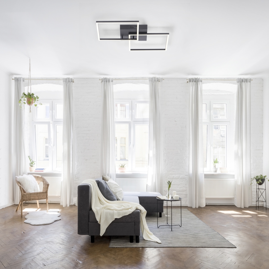 Leuchten Direkt 14141-18 - LED Stmievateľné stropné svietidlo IVEN 2xLED/14W/230V + diaľkové ovládanie