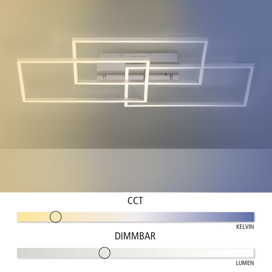 Leuchten Direkt 14150-55 - LED Stmievateľné stropné svietidlo IVEN 3xLED/13W/230V + diaľkové ovládanie