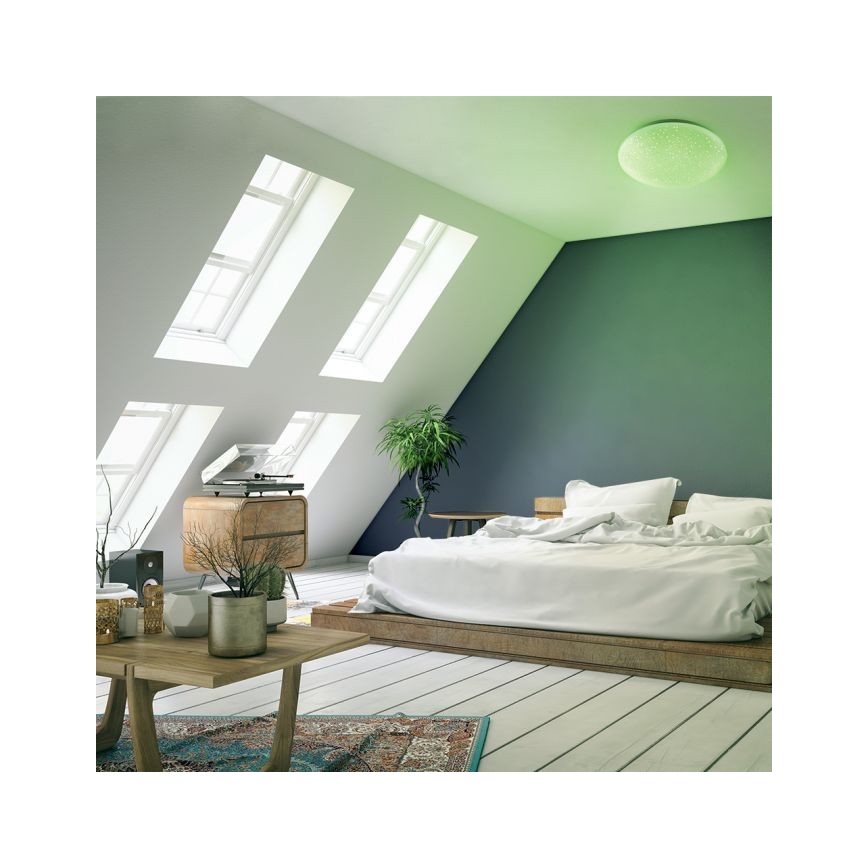 Leuchten Direkt 14241-16 - LED RGB Stmievateľné stropné svietidlo SKYLER LED/5,6W/230V + diaľkové ovládanie