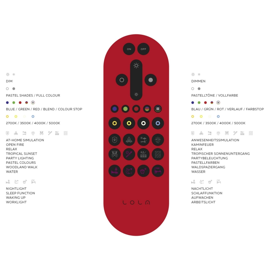Leuchten Direkt 14281-16 - LED RGB  Stmievateľné stropné svietidlo NAOMI LED/51,8W/230V Tuya + diaľkové ovládánie